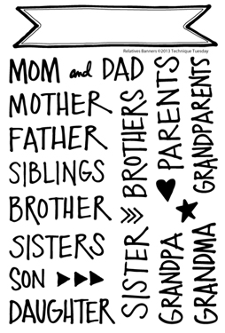 Technique-Tuesday-Relatives-Banners-Clear-Stamps-Medium